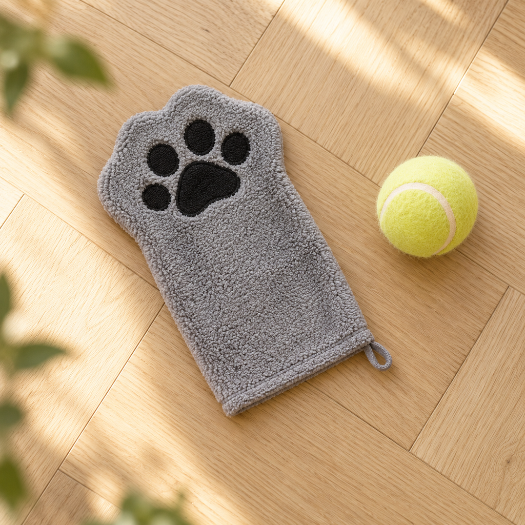 Gant séchant en forme de patte pour chien